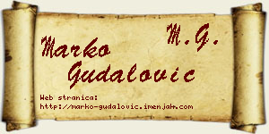 Marko Gudalović vizit kartica